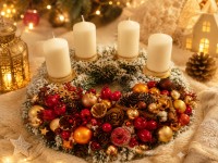 Adventní věnec s šípky a skořicí ... Adventní věnec s šípky a skořicí ...